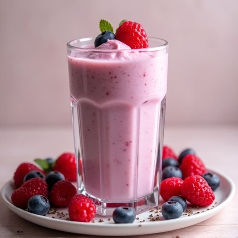 Creamy Mixed Berry Protein Shake