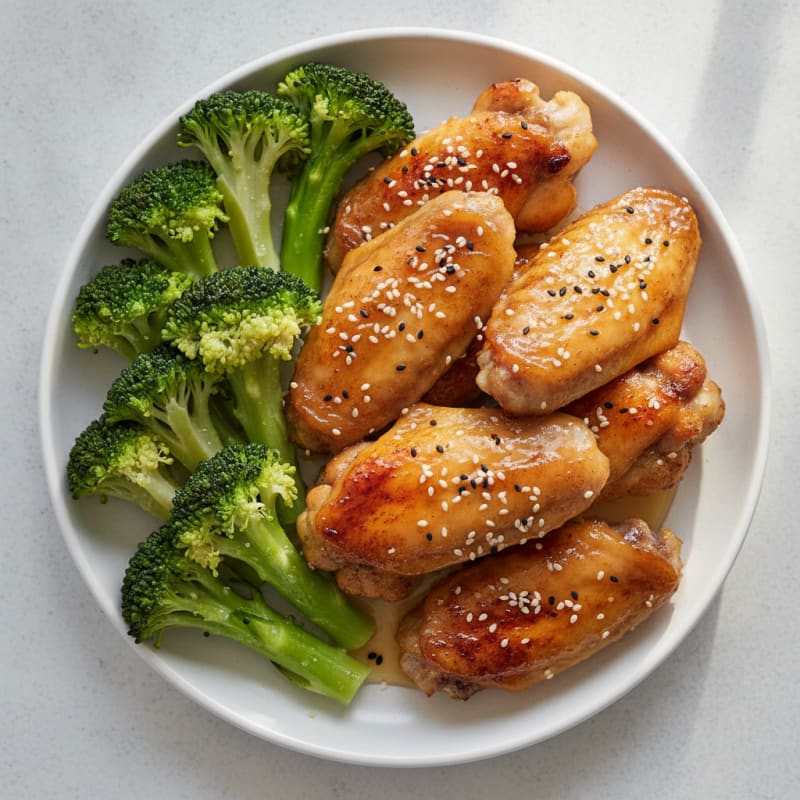 Honey-Glazed Chicken Wings with Sesame