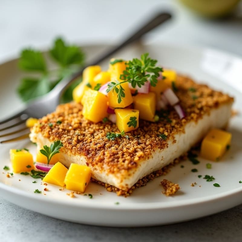 Crispy Pistachio-Crusted Mahi Mahi with Mango Salsa