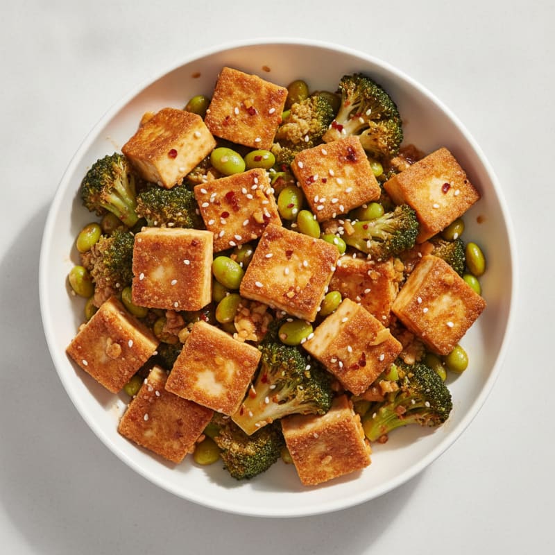 Sesame Tofu and Broccoli Stir-Fry