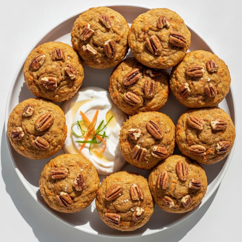 Spiced Carrot Pecan Muffins