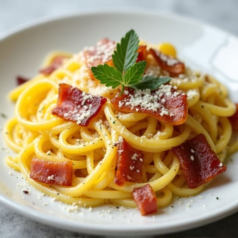 Creamy Turkey Bacon Spaghetti Squash Carbonara