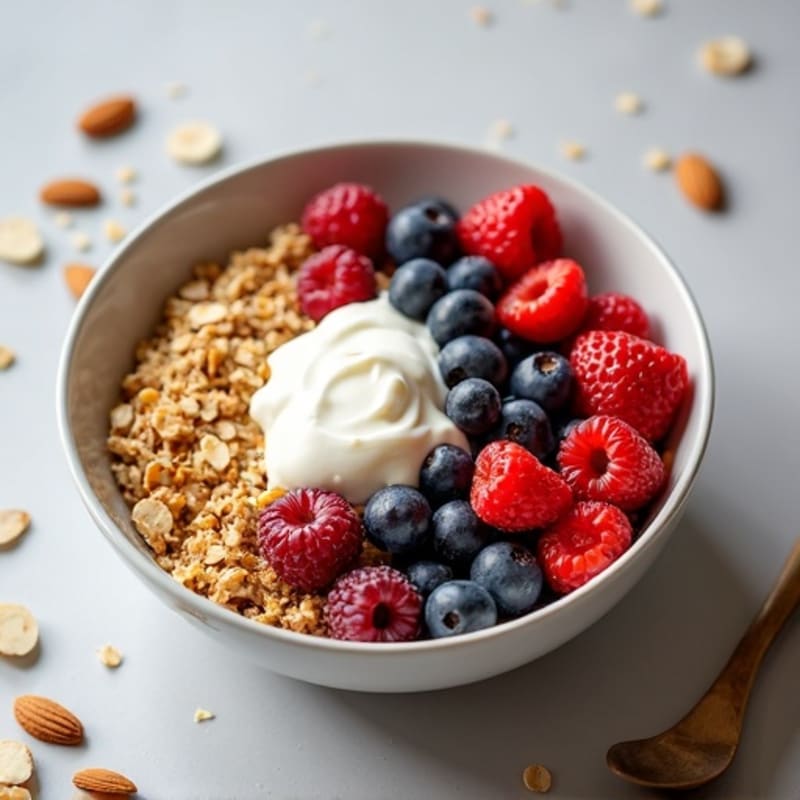 Protein-Packed Berry Oatmeal Power Bowl with Egg Whites