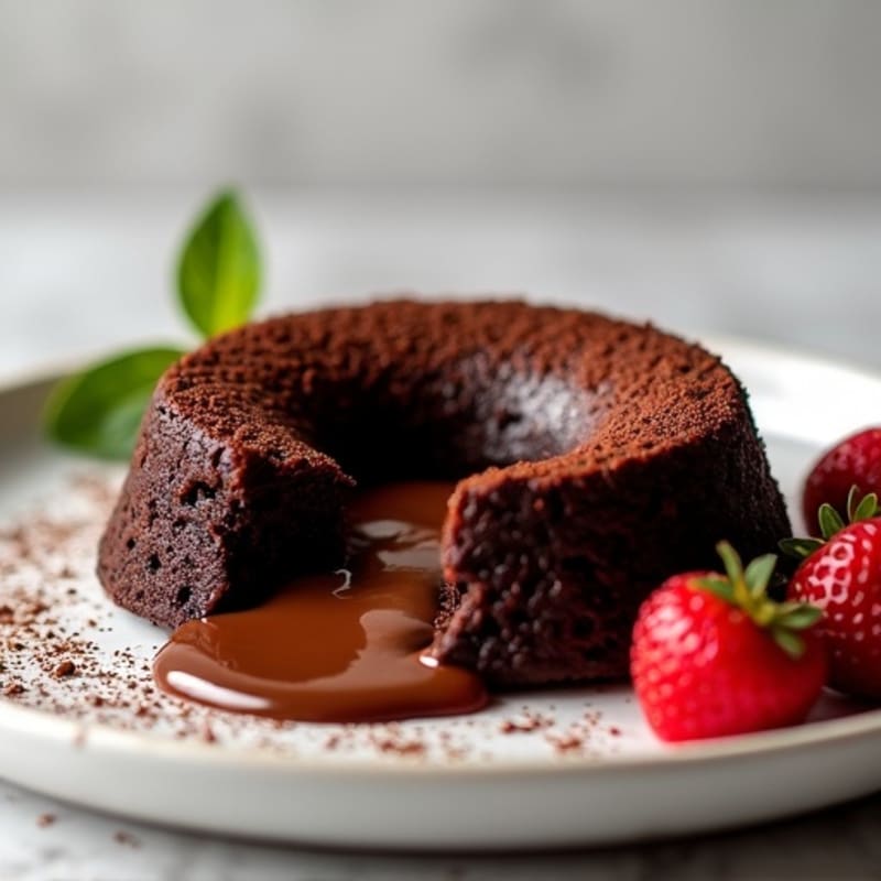 Protein-Rich Dark Chocolate Lava Cake