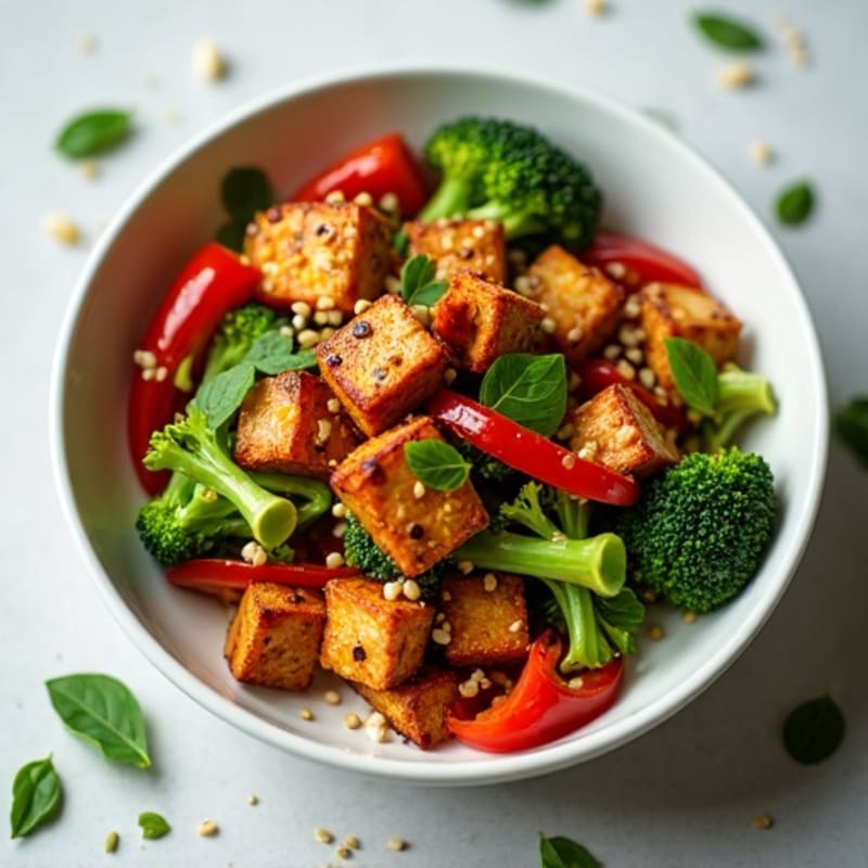 Crispy Maple Glazed Tempeh Stir-Fry