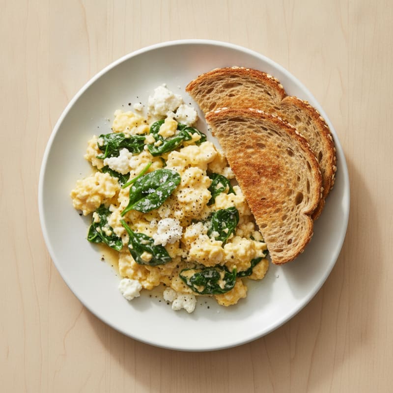 High Protein Cottage Cheese Scrambled Eggs