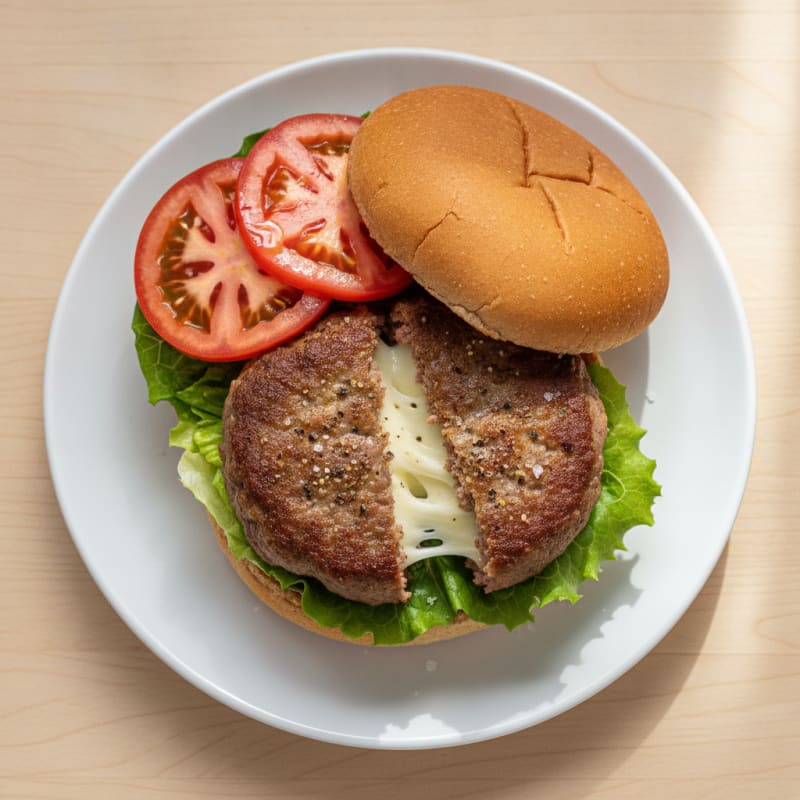 Mozzarella Stick Stuffed Burger