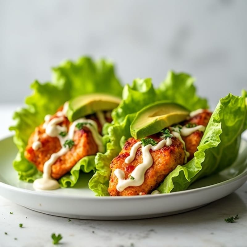 Spicy Buffalo Ranch Chicken Lettuce Wrap