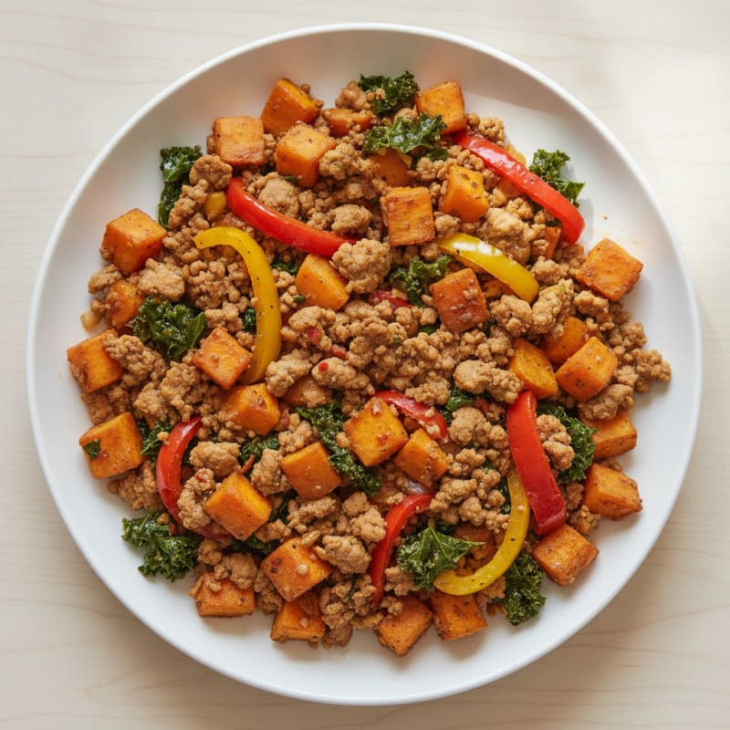 Ground Turkey and Sweet Potato Skillet