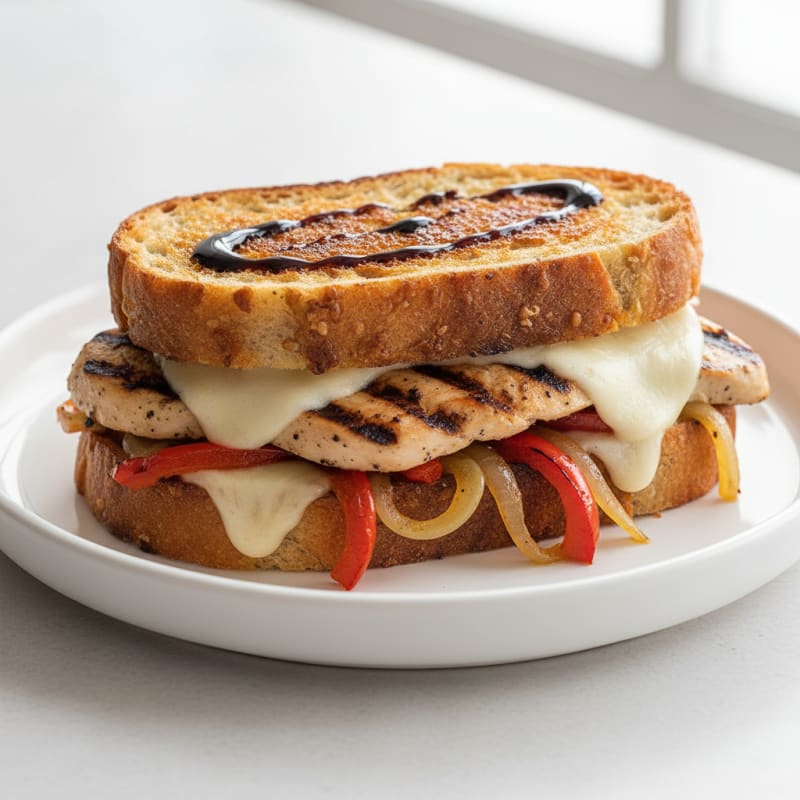 Grilled Chicken and Caramelized Pepper Panini