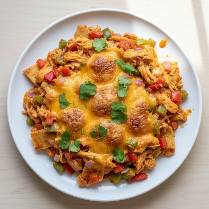 Creamy Chicken Enchilada Bake