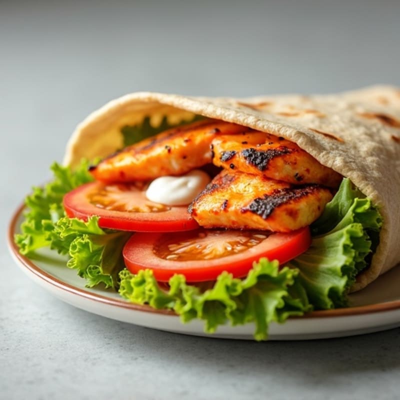 Healthy Buffalo Chicken Wrap