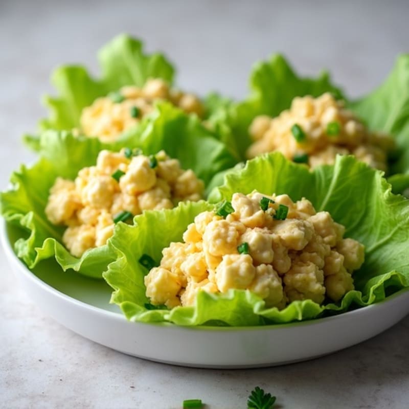 Creamy Egg Salad Lettuce Wraps
