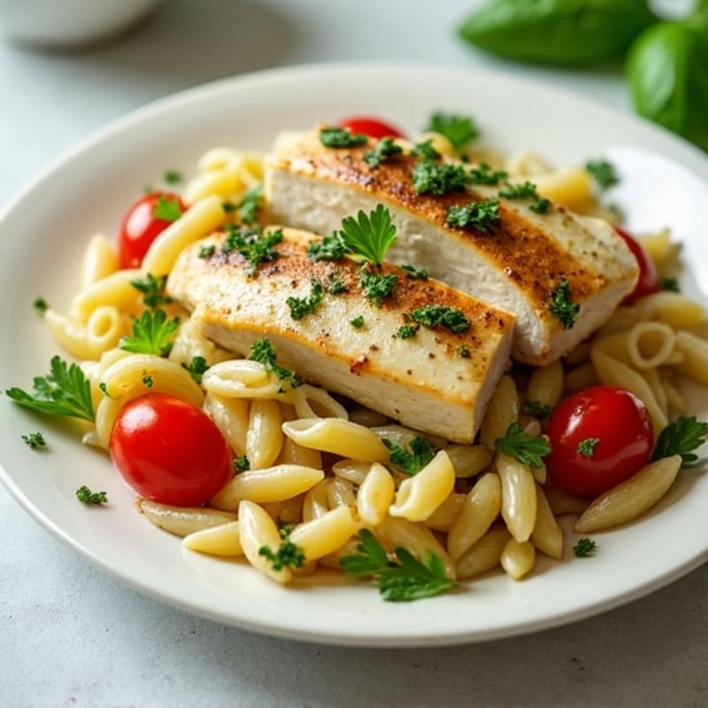 Creamy Pesto Chicken Pasta with Fresh Herbs