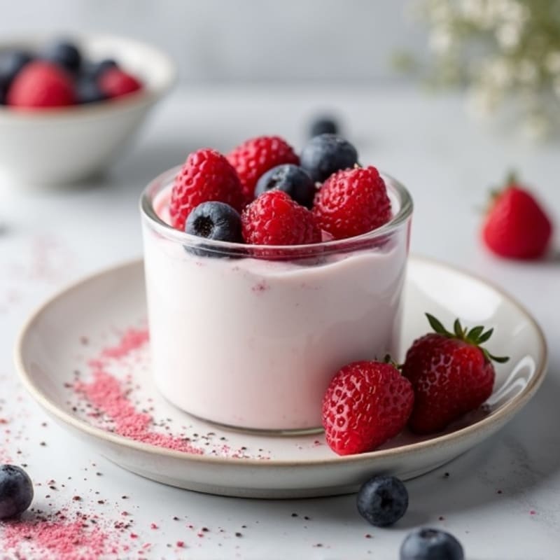 Greek Yogurt Protein Mousse with Berries