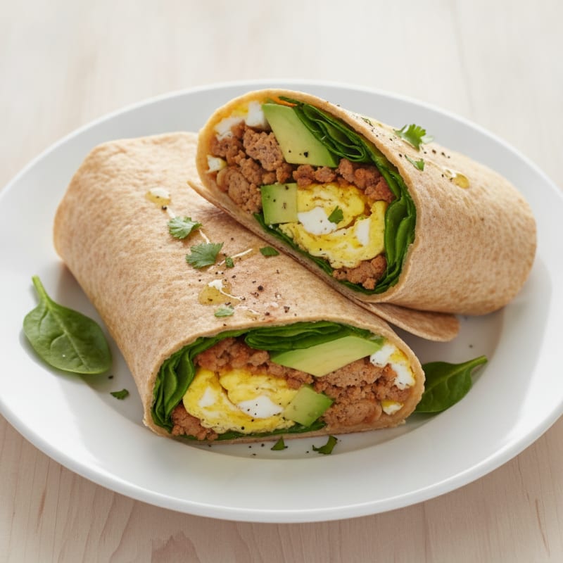 Savory Breakfast Protein Wraps