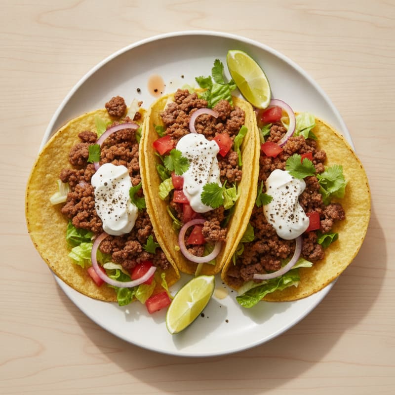 Seasoned Ground Beef Tacos