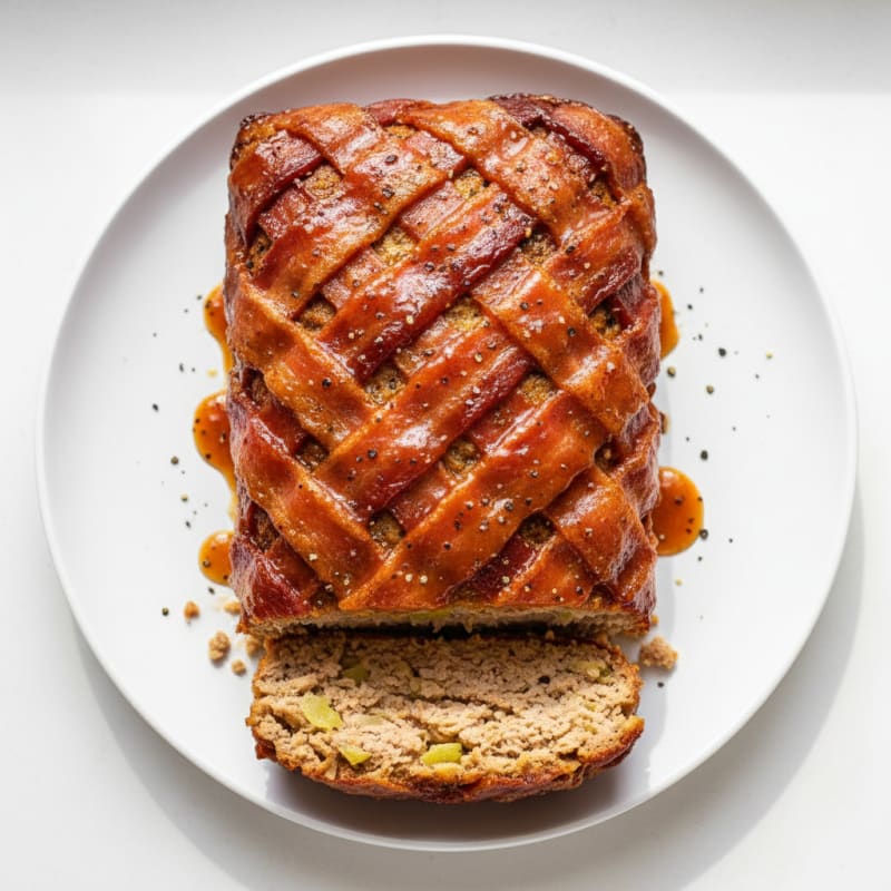 BBQ Bacon-Wrapped Meatloaf with Glaze