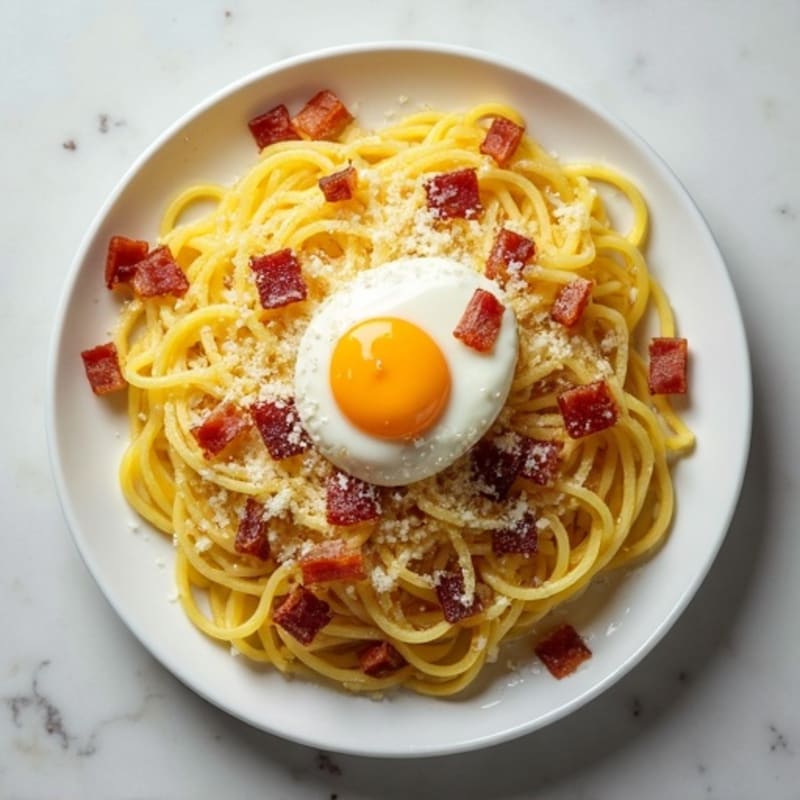 Creamy Turkey Bacon Spaghetti Squash Carbonara