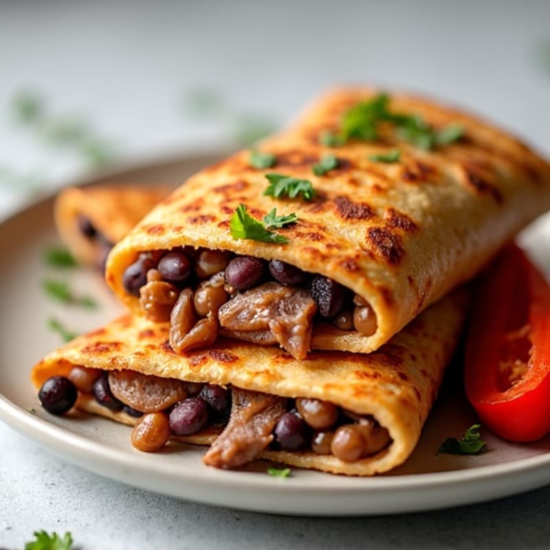 Crispy Whole Wheat Steak and Black Bean Quesadillas