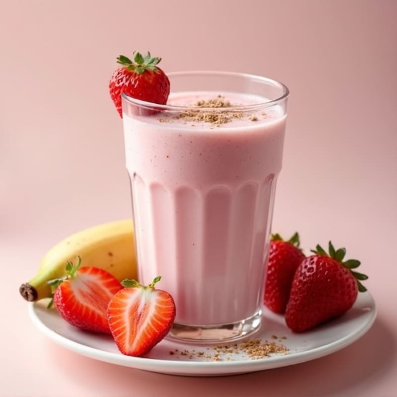 Creamy Strawberry Banana Protein Smoothie