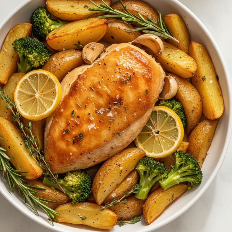 Lemon Herb Roasted Chicken and Potatoes