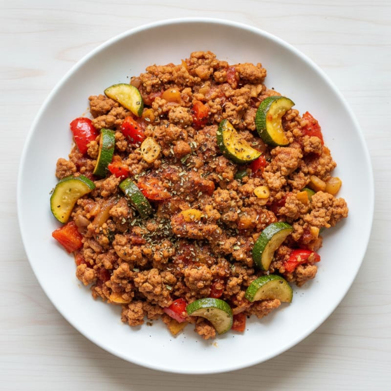 Savory Ground Turkey and Vegetable Skillet