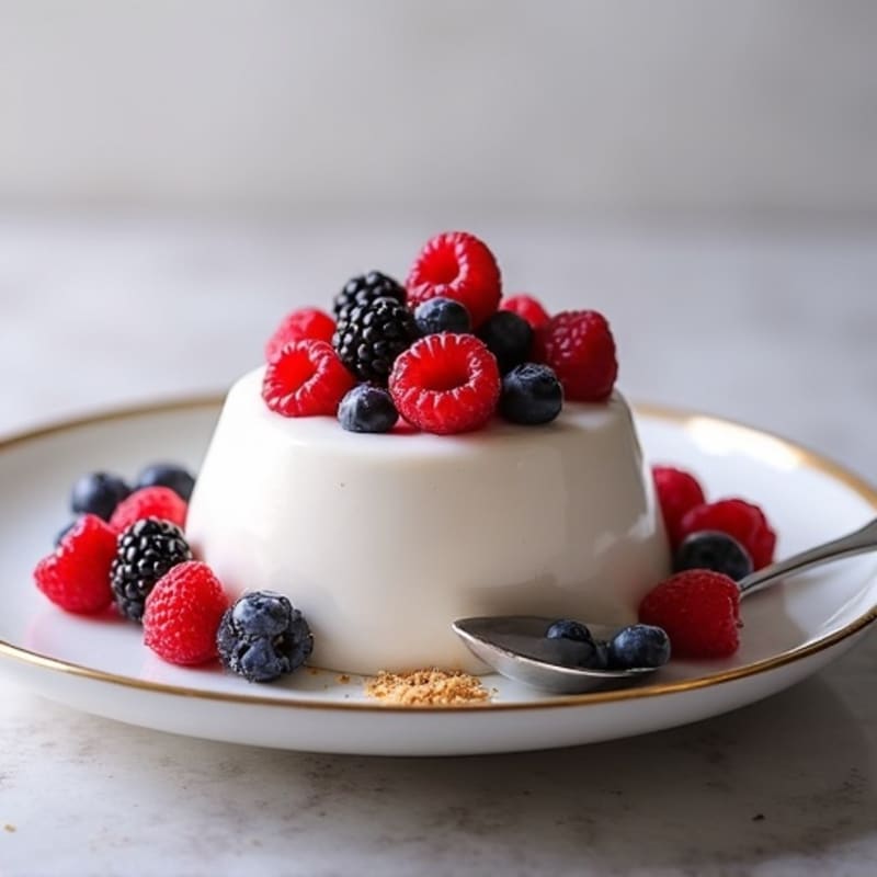 Silky Greek Yogurt Protein Mousse with Mixed Berries