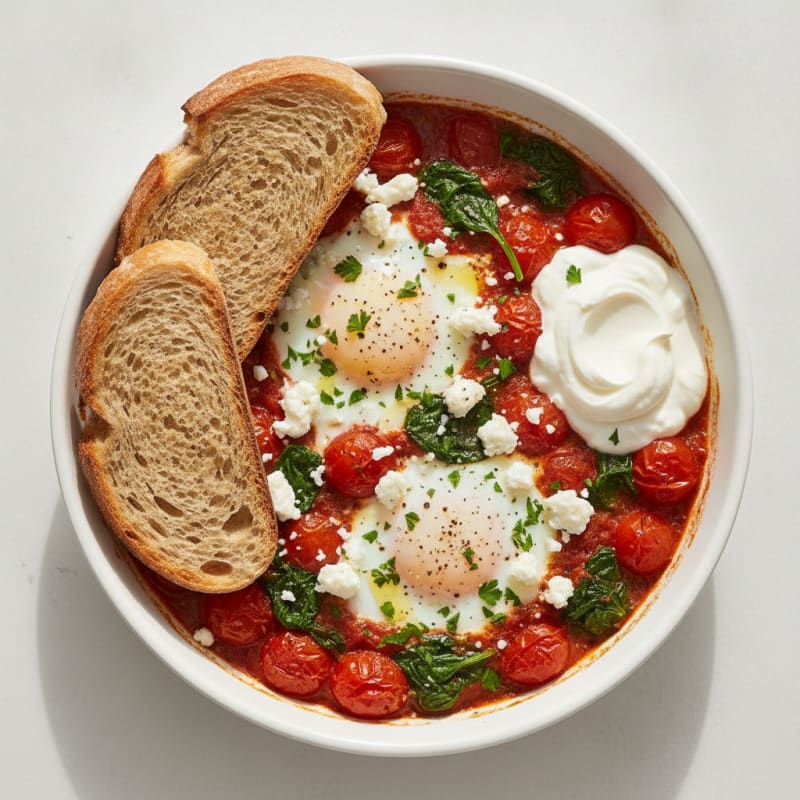 Baked Eggs with Roasted Tomatoes