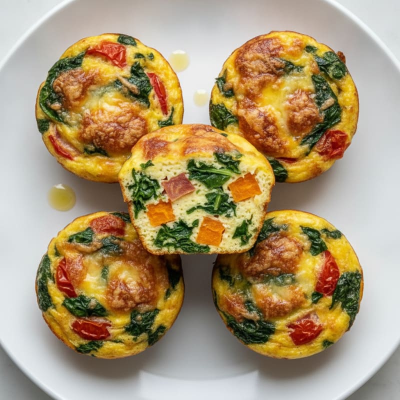 Egg Muffins with Spinach and Tomato