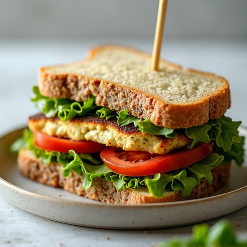 Herb-Pesto Grilled Chicken Sandwich with Fresh Greens