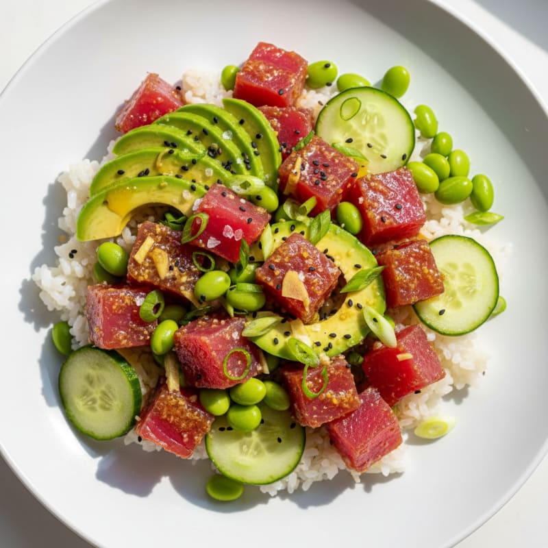 Zesty Hawaiian Tuna Poke Bowl