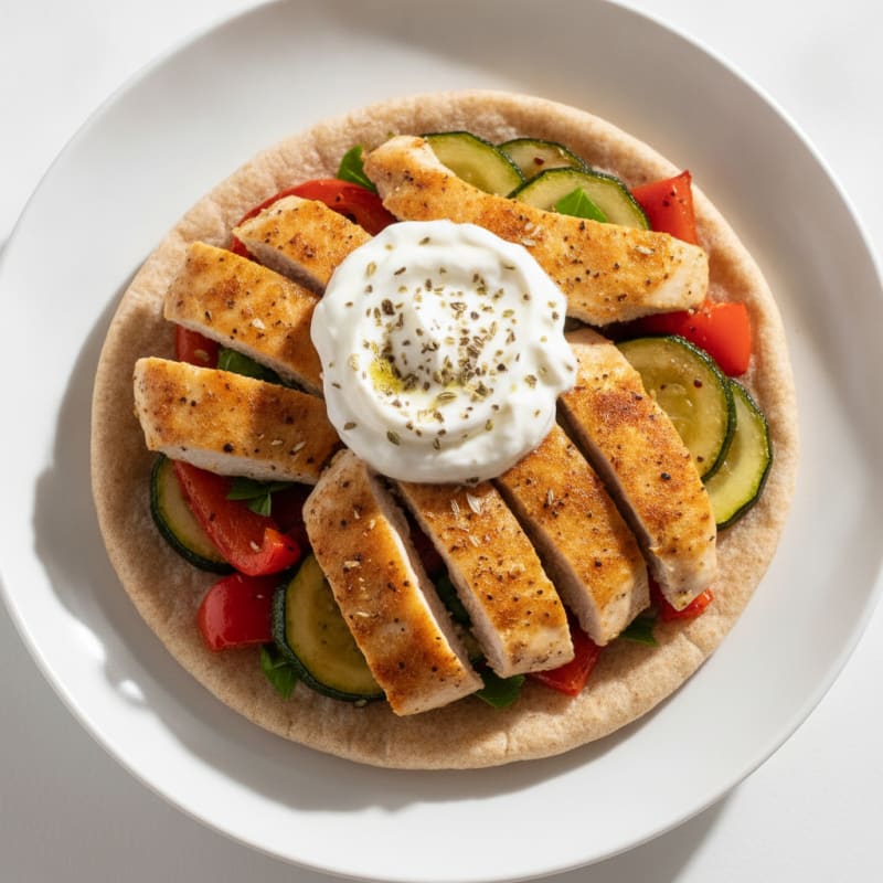 Chicken and Roasted Vegetable Pita