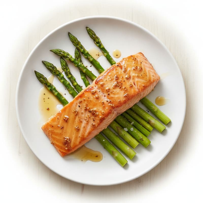 Maple-Glazed Salmon with Roasted Asparagus