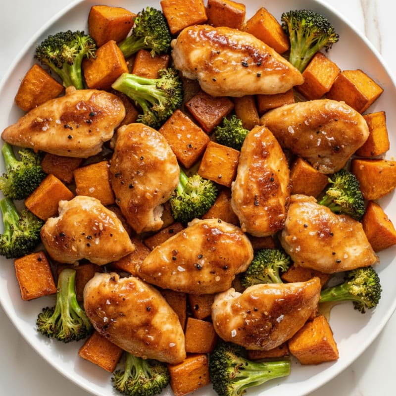 Sheet Pan Honey-Garlic Chicken with Roasted Vegetables