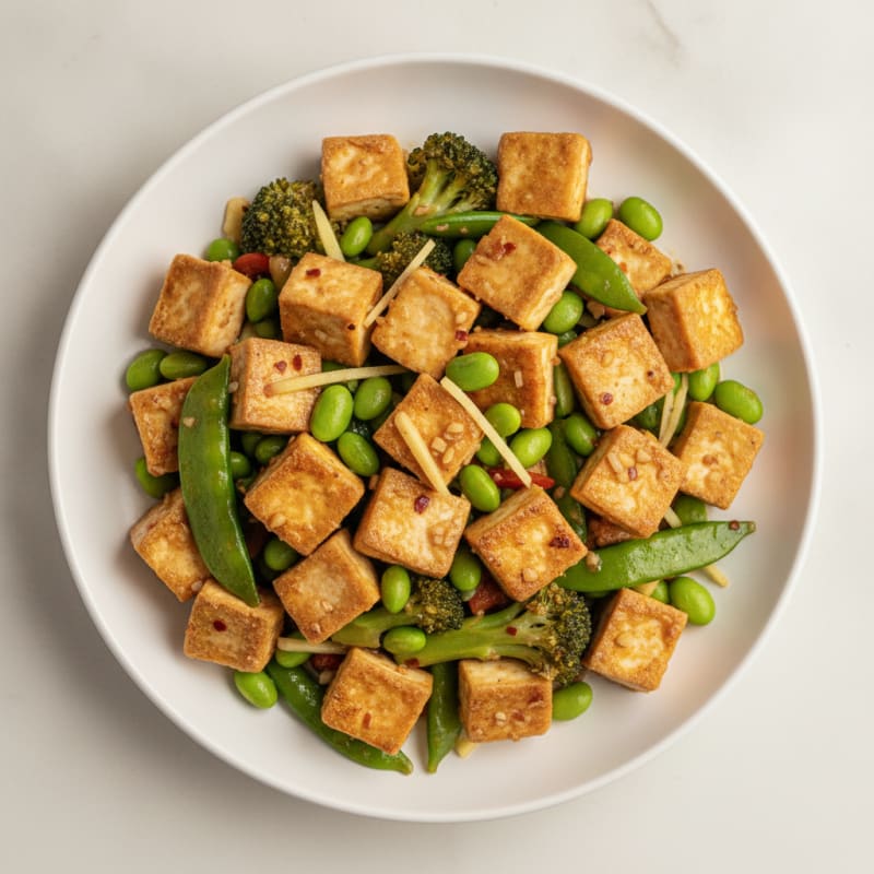 Ginger-Garlic Tofu Stir-Fry with Vegetables