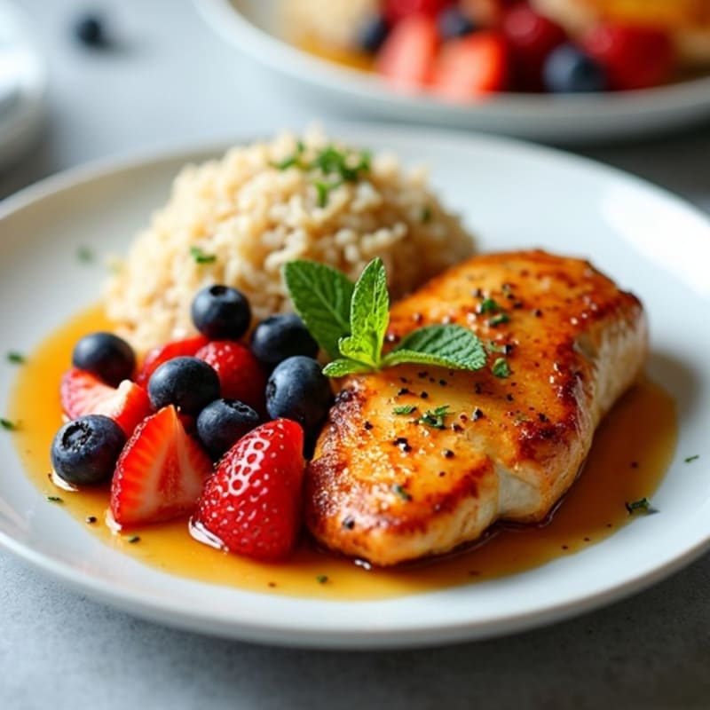 Tangy Citrus-Glazed Chicken with Sweet-Tart Berry Sauce