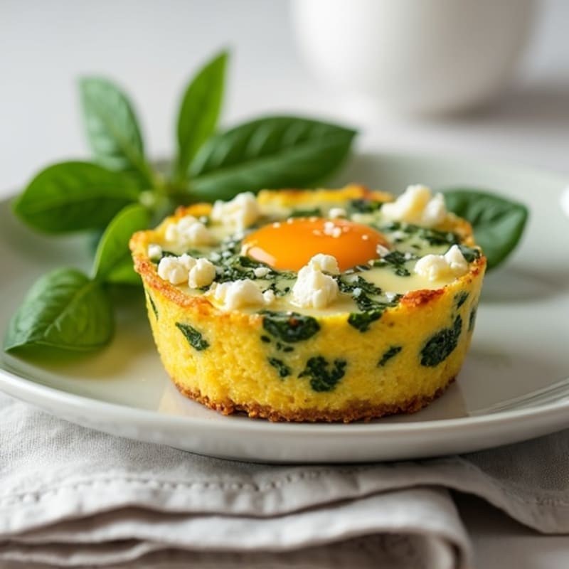Protein-Packed Spinach and Feta Egg Cups
