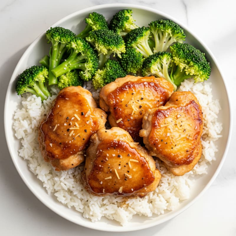Crispy Teriyaki Glazed Chicken Thighs