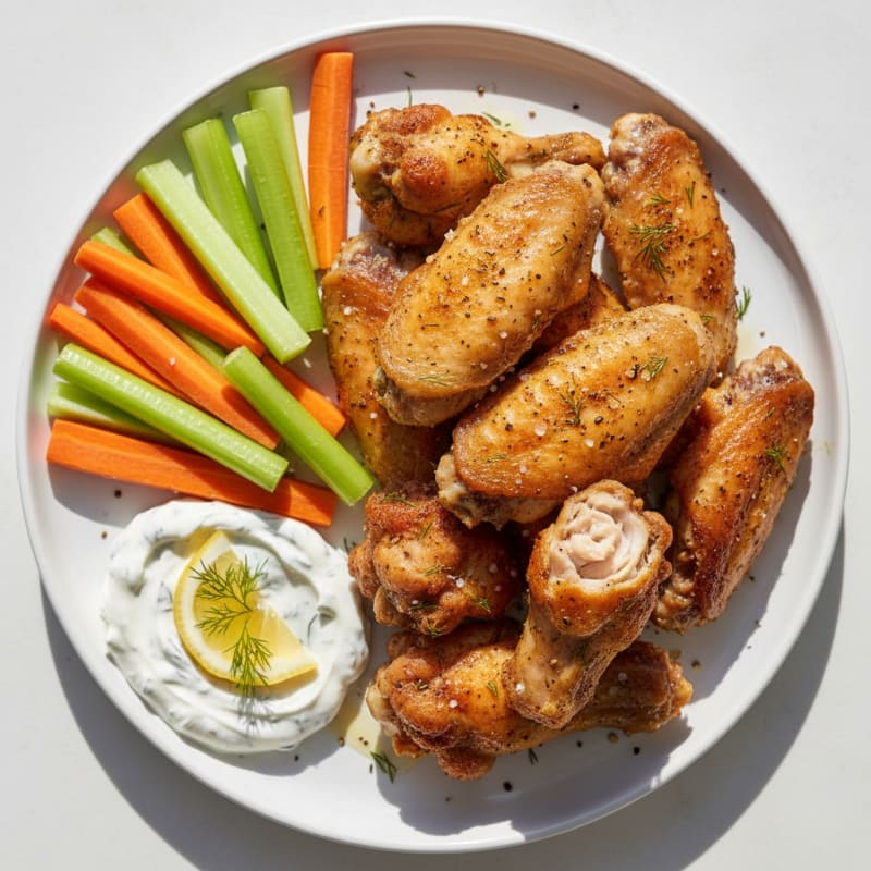 Crispy Lemon Pepper Chicken Wings