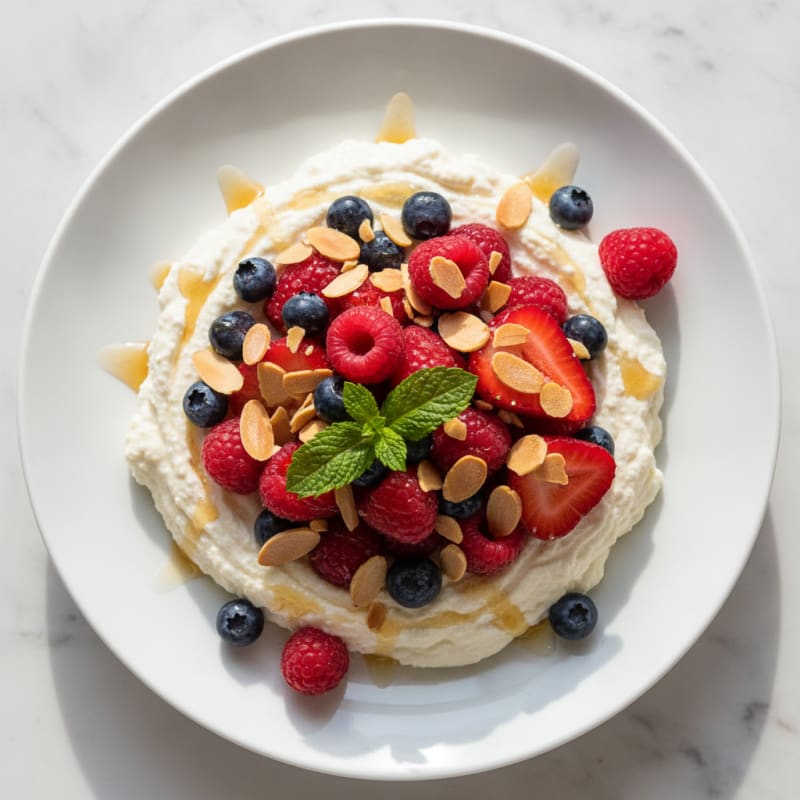 Greek Yogurt Protein Mousse with Berries