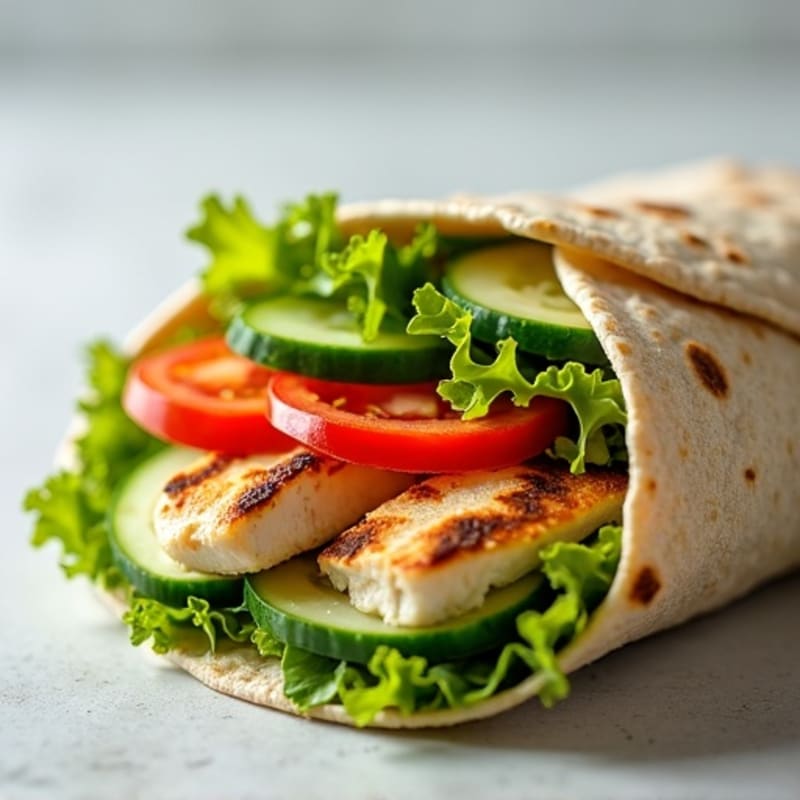 Fresh Grilled Chicken and Veggie Wrap