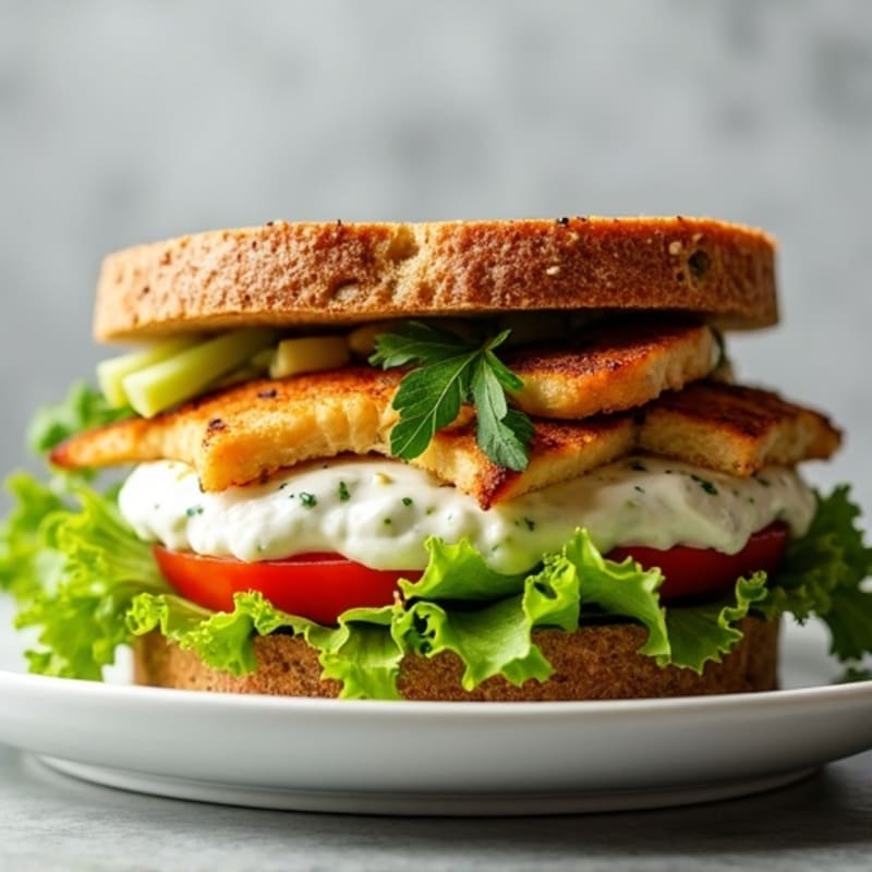 Herb-Roasted Chicken and Greek Yogurt Salad Sandwich