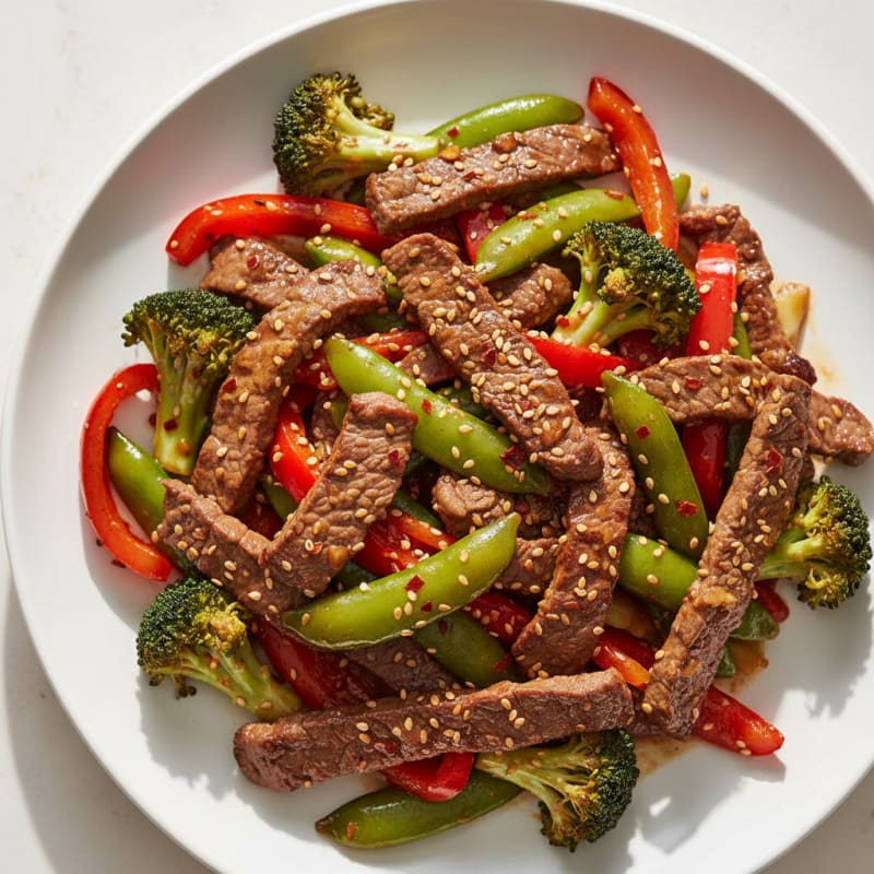 Tender Sesame-Ginger Beef Stir-Fry