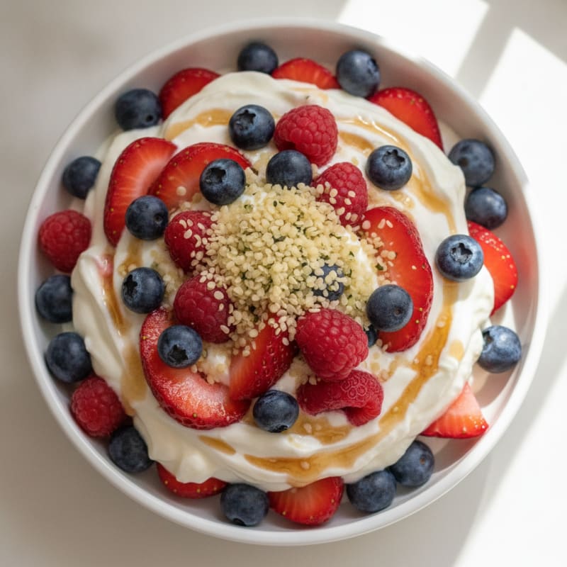 Greek Yogurt Protein Parfait with Berries