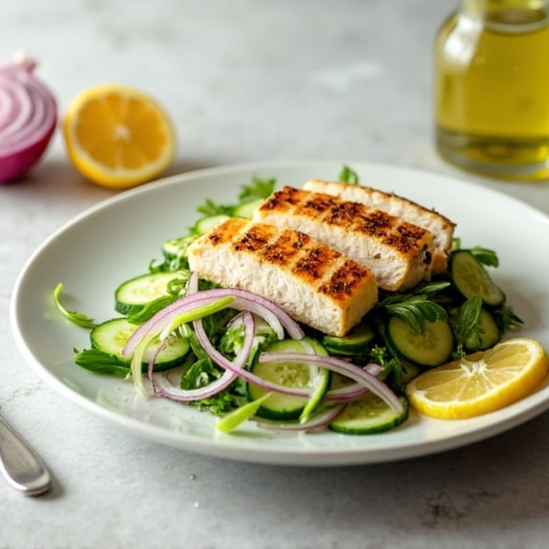 Fresh Crisp Cucumber and Onion Salad