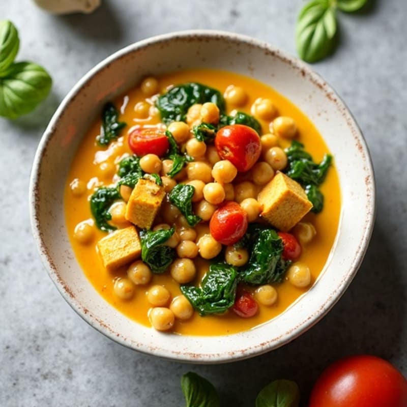 Creamy Chickpea and Spinach Curry