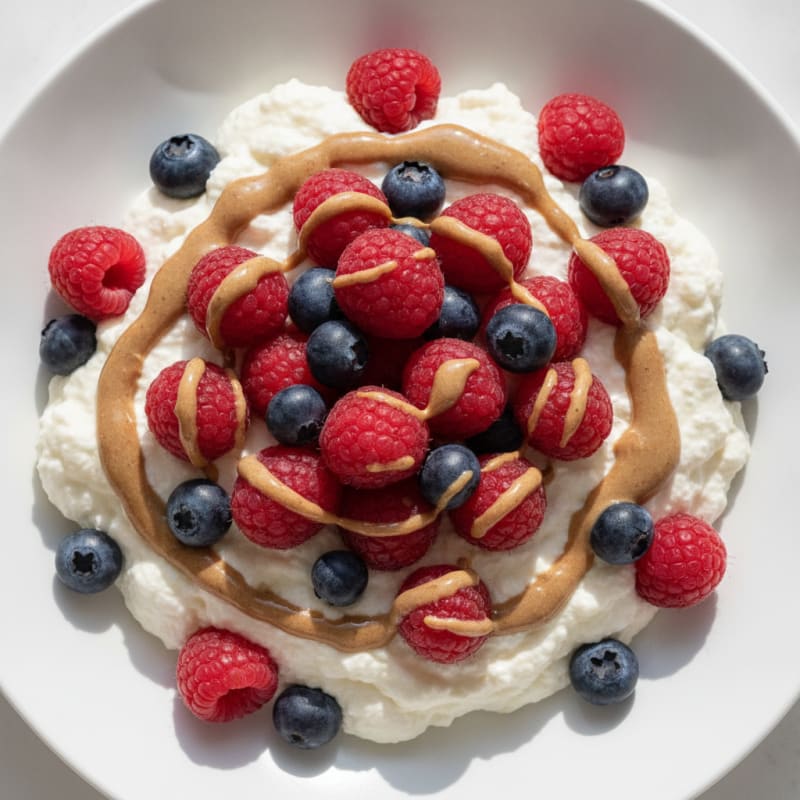 Silky Greek Yogurt Protein Mousse with Mixed Berries