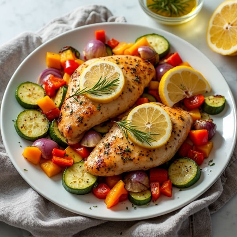 Sheet Pan Lemon Herb Chicken and Roasted Vegetables