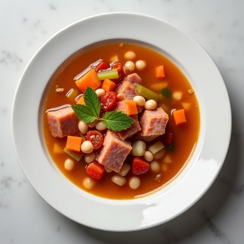 Hearty Smoked Ham and Bean Soup